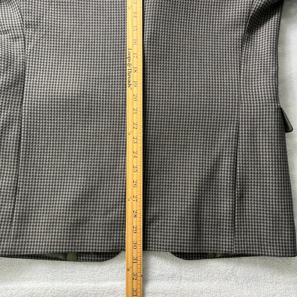 Vtg. Givenchy Monsieur Men's Houndstooth Blazer 40R‎ Wool Sport Coat Vintage USA - Picture 8 of 12